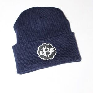 Everybody Eats Navy Blue knit beanie.